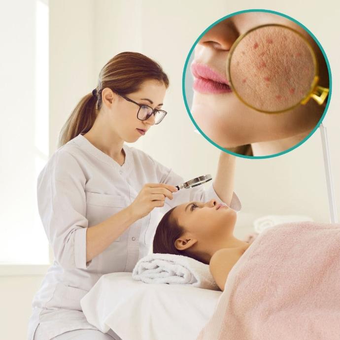 Diagnóstico facial profesional previo al microneedling en Barcelona