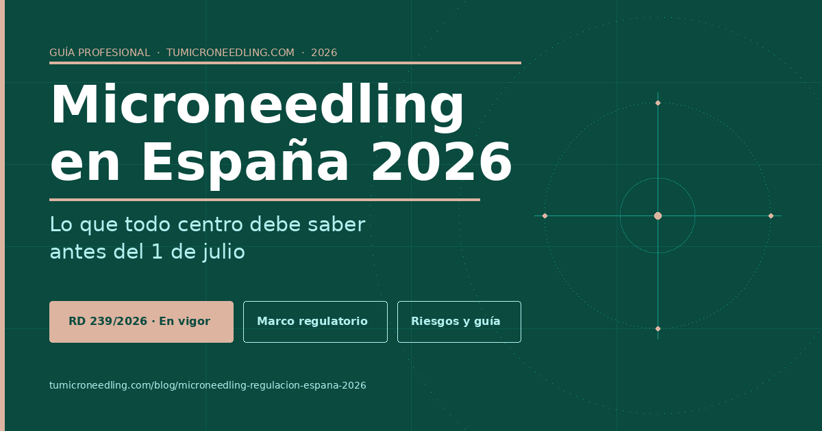 Microneedling en España 2026: regulación, riesgos y guía para centros antes del 1 de julio